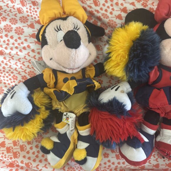 2 Vintage Disney Minnie Mouse Cheerleader Plush Walt Disney World Stuffed - Picture 3 of 16